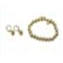 Lauren by Ralph Lauren 2 Piece Gold Bead Bracelet and Earrings Set